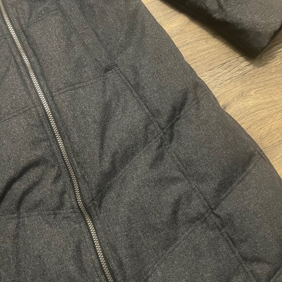 Prana Ronnie Down Jacket Puffer Coat Trench Long Charcoal Gray Size Small - Picture 11 of 11